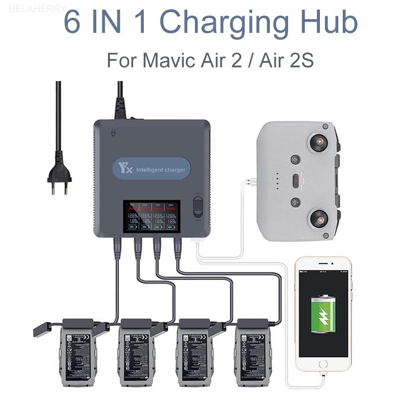 Drone Charging Hub - Зарядное устройство 6 в 1 с