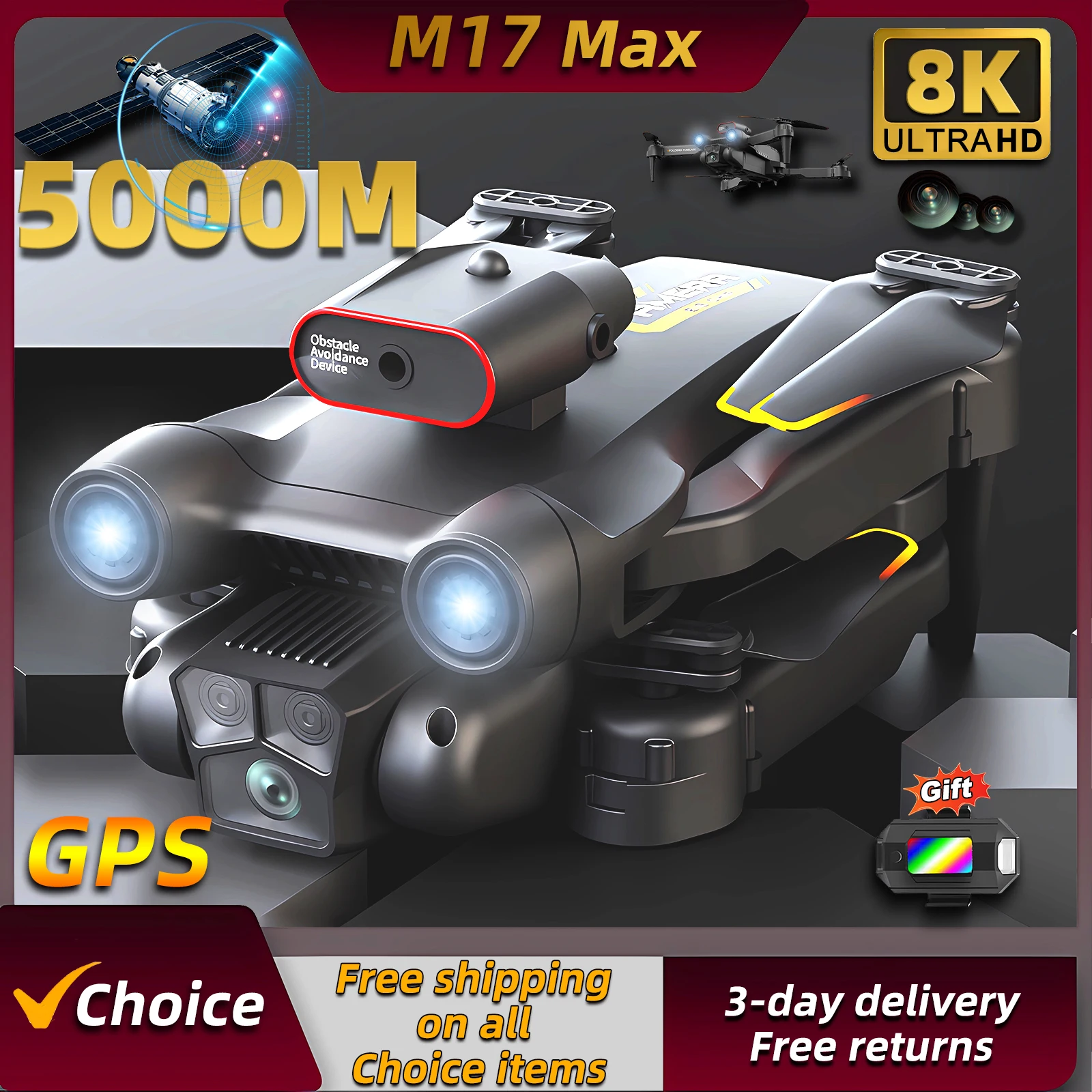 Drone Beacon Light - Новый дрон M17 Max 8K с